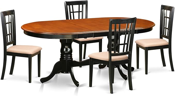 East West Furniture PLNI5-BCH-C 5 Piece Dining Table Set by EastWestFurniture