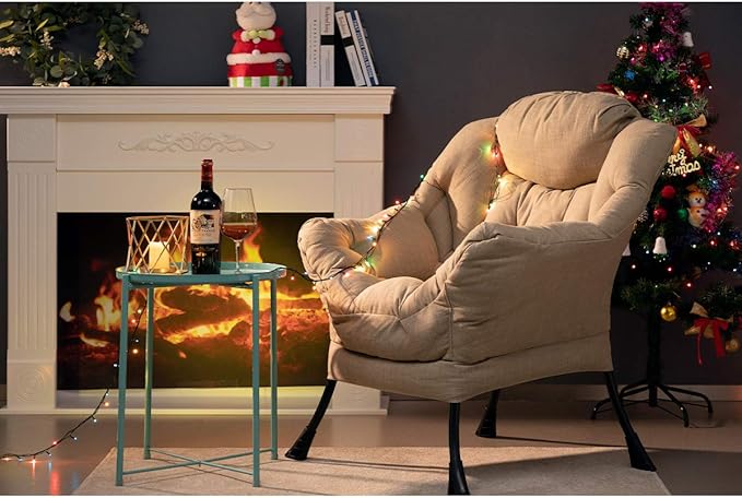 HollyHOME Modern Fabric Large Lazy Chair, Accent Oversized Comfy Reading Chair - Image 8