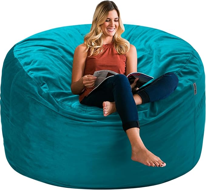 HABUTWAY Bean Bag Chair 3Ft Luxurious Velvet Ultra Soft Fur by HABUTWAYMakeYourLifeComfortable