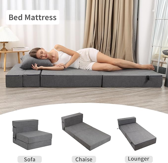 Folding Sofa Bed, High-Density Memory Foam Sofa Bed - Image 5