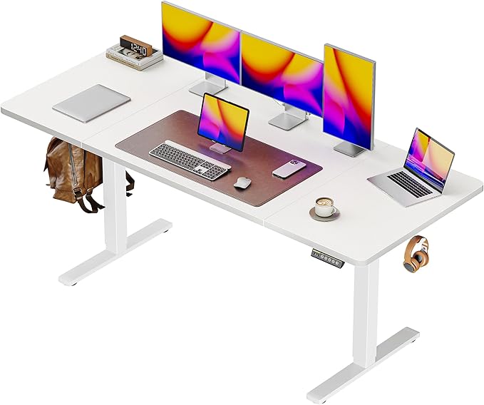 Huuger 63 x 28 Large Electric Standing Desk, Height Adjustable Computer Desk by Huuger