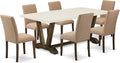 East West Furniture V727AB747-7 7 Piece Modern Dining Table Set Consist of a by EastWestFurniture