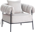 HollyHOME Modern Velvet Accent Chair, Upholstered Comfy Reading Chair, Fabric by HollyHOME