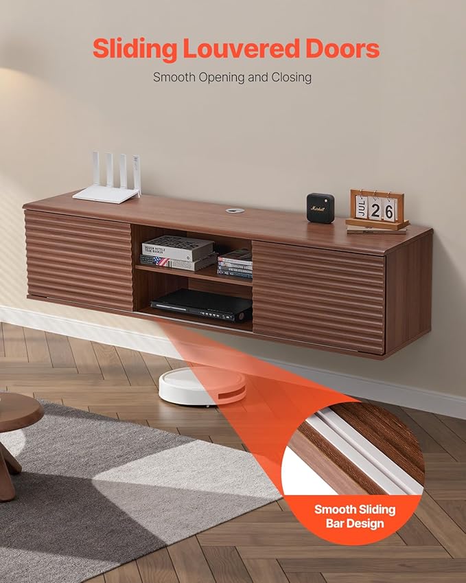 VEVOR Floating TV Stand, 2 Tiers Floating TV Shelf - Image 6