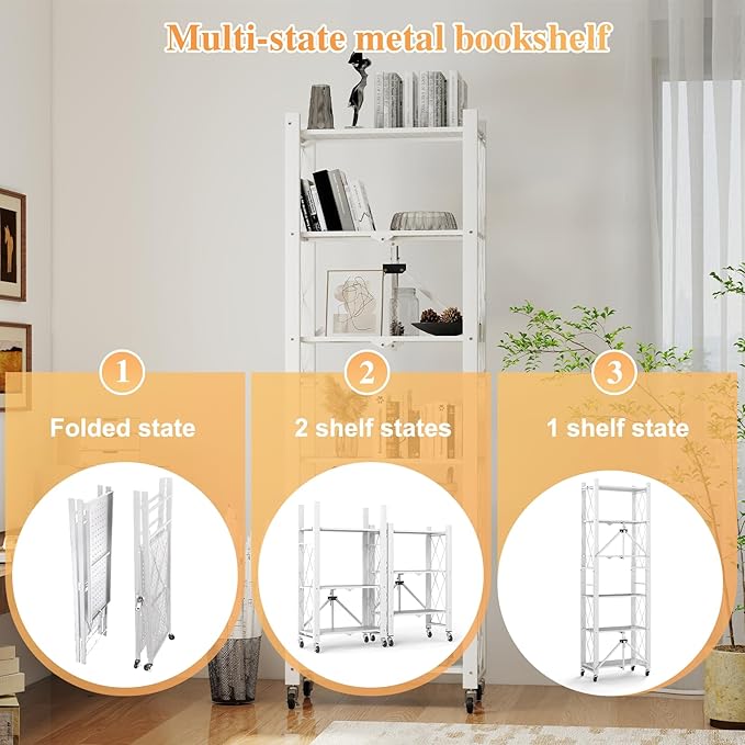 BAYOYONI 6 Tier Industrial Bookshelf - Image 3