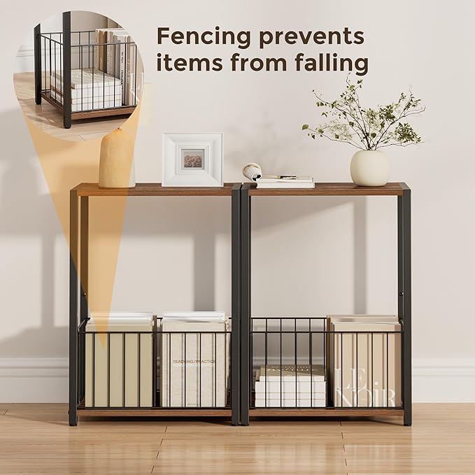 Side Table with Magazine Holder, Record Player Stand with LP Shelf, End Table - Image 5