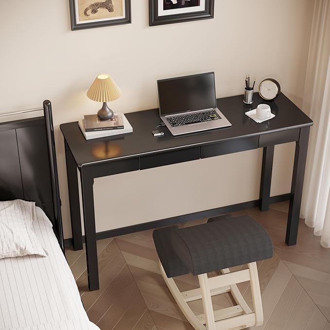 Solid Wood Desk with Drawers - Image 6