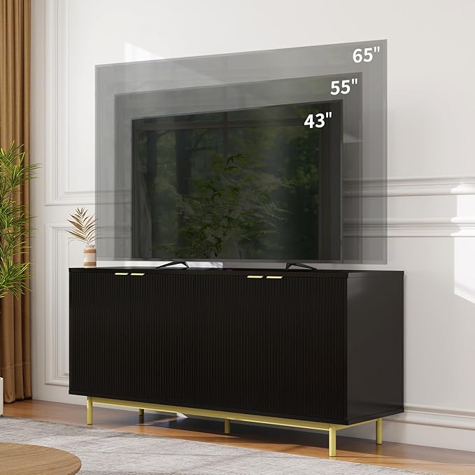 Vipbear Modern TV Stand for 65 Inch TV, Entertainment Center - Image 2