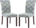 COLAMY Upholstered Parsons Dining Chairs Set of 2, Fabric Dining Room Kitchen by COLAMYINC