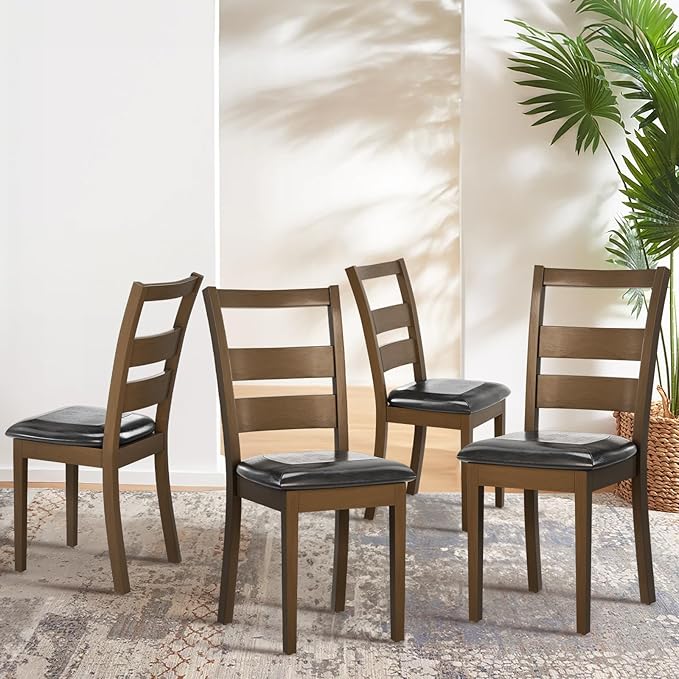 COLAMY Farmhouse Dining Chairs Set of 6, Upholstered Kitchen Chairs - Image 5