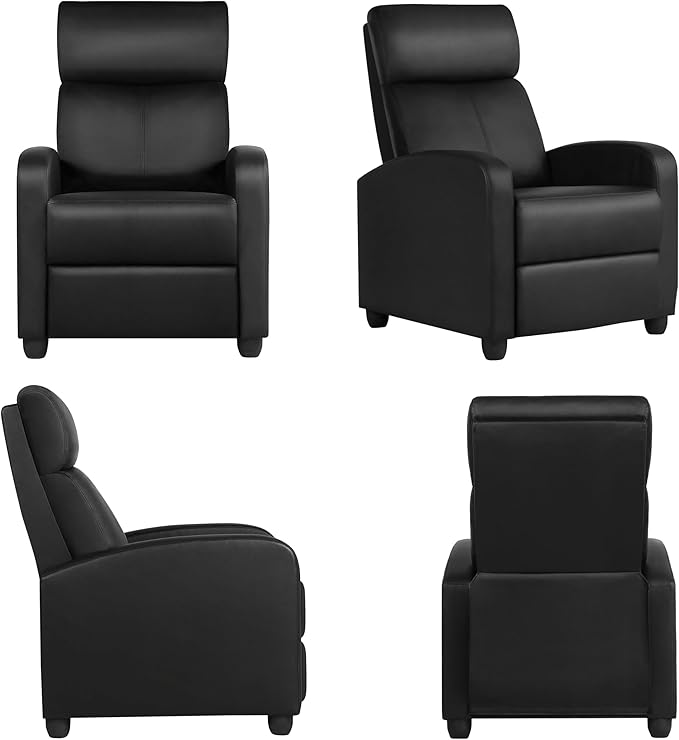 Yaheetech Recliner Chair PU Leather Recliner Sofa Home Theater Seating - Image 9