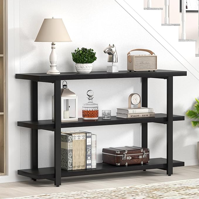 FOLUBAN Black Entryway Table, Modern Console Tables - Image 3