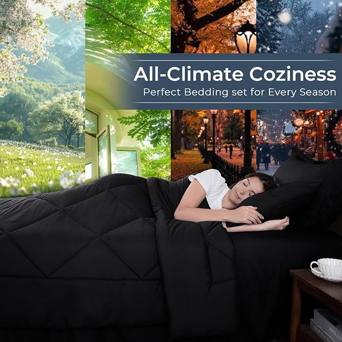 HEVUMYI Black Queen Comforter Set - Image 3