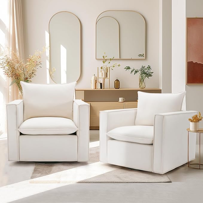 Swivel Accent Chair Set of 2, Modern Sofa Living Room Chair - Image 7
