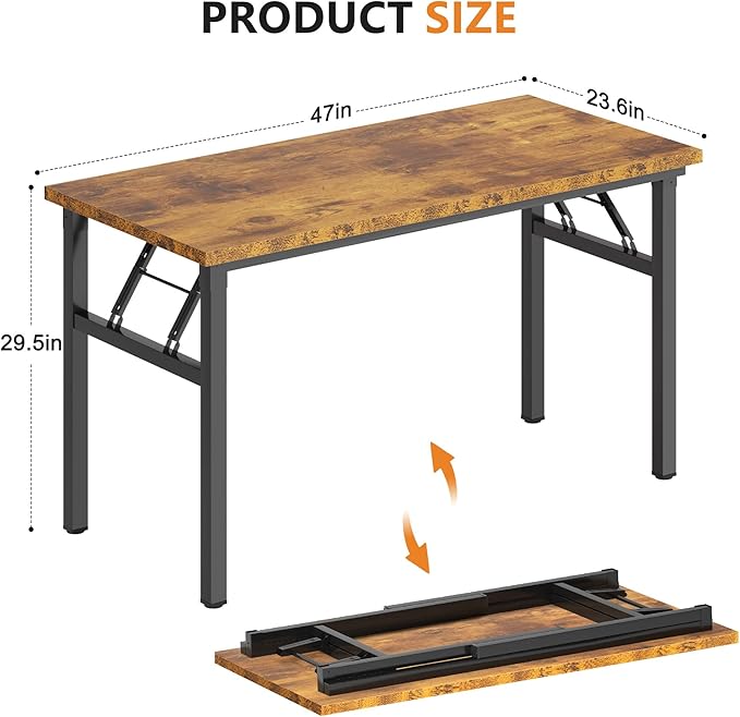 SDHYL 47 inchesNo Assembly Foldable Computer Desk - Image 3