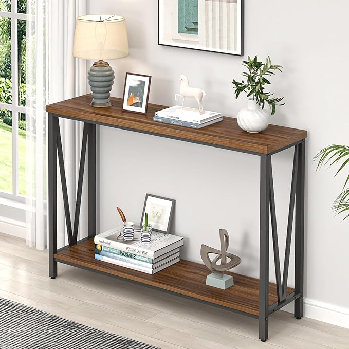 FOLUBAN Entryway Table, Narrow Console Table, Modern Sofa Table - Image 5