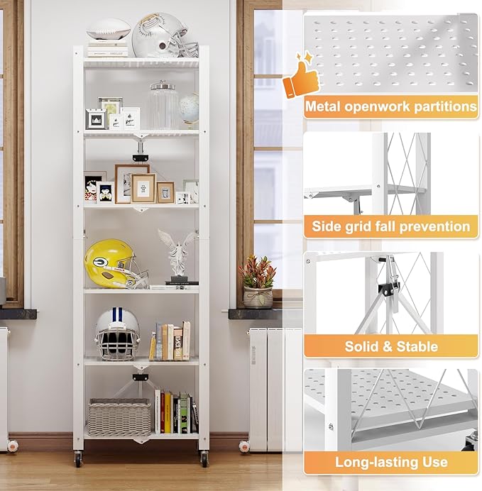 BAYOYONI 6 Tier Industrial Bookshelf - Image 2