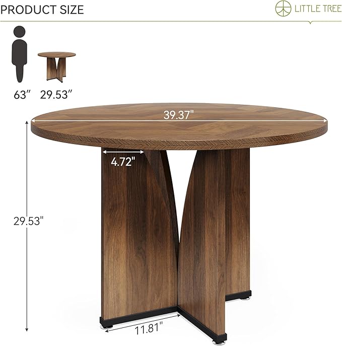 LITTLE TREE 39-Inch Round Dining Table - Image 2