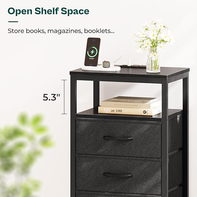 Huuger Nightstands Set of 2, 27.6 Inch End Tables - Image 6