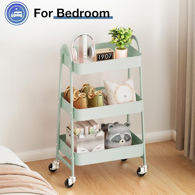 OLIXIS 3 Tier Utility Rolling Cart - Image 7