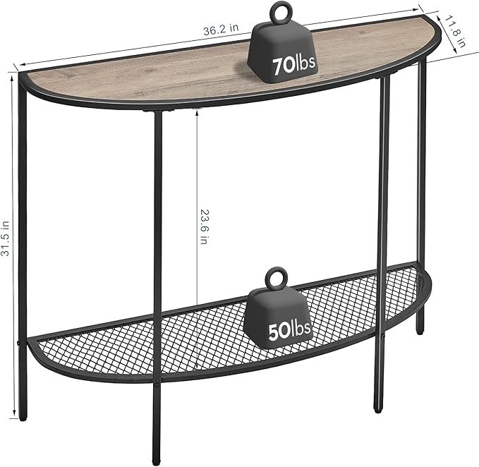 SAYGOER Console Table 2 Tier Narrow Entryway Table - Image 3
