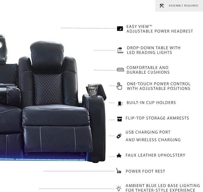 Signature Design by Ashley Fyne-Dyme Contemporary Power Reclining Sofa - Image 4