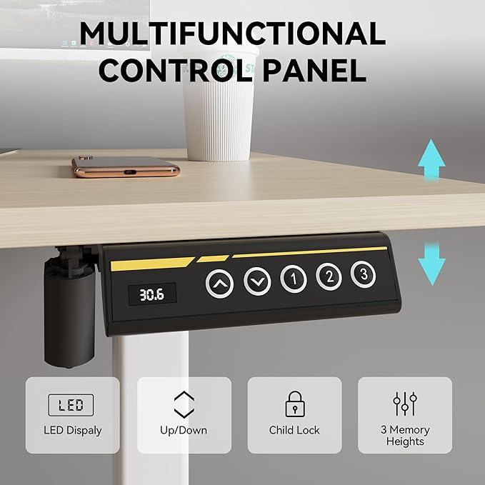 Electric Standing Desk Adjustable Height 40"x24" Stand Up Desk - Image 5