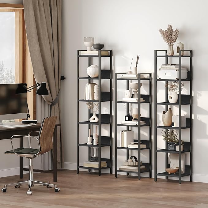 Bookshelf, 6-Tier Bookcase, Standing Book Shelf - Image 2