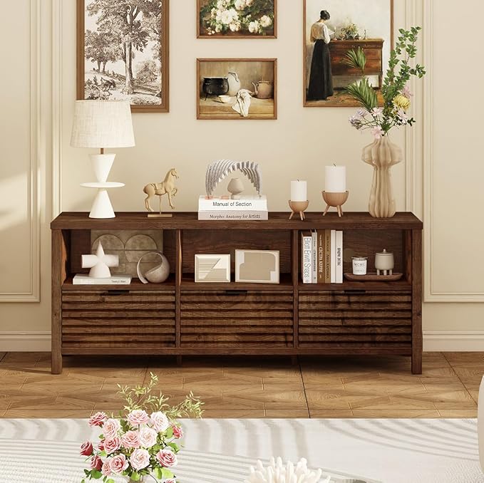 BON AUGURE TV Stand, Mid Century Modern Media Console - Image 4