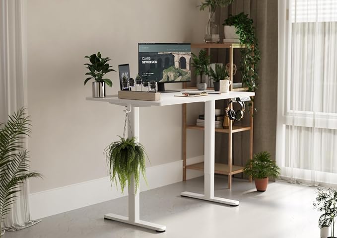 Claiks Electric Standing Desk, Adjustable Height Stand up Desk, 48x24 Inches - Image 2
