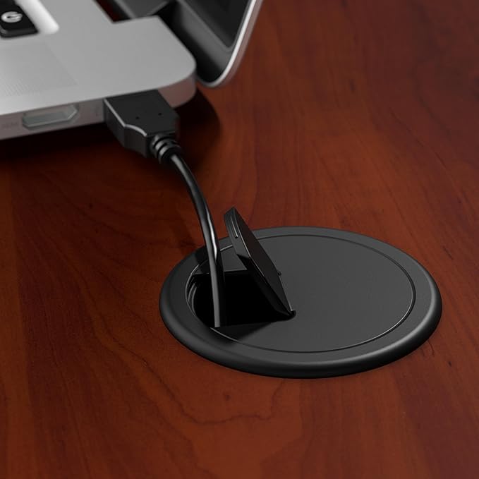 Bush Business Furniture Series A 48W Computer Desk in Hansen Cherry and Galaxy - Image 5