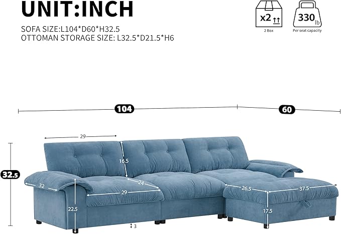 Mreax L-Shape Sectional Sofa - Image 2