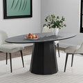 Casaphoria 67" Oval Dining Table, Modern Wood Kitchen Table by Casaphoria