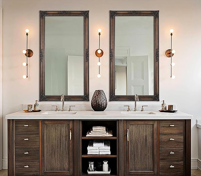 Large Bronze Mirror, Decorative Mirror - Image 8