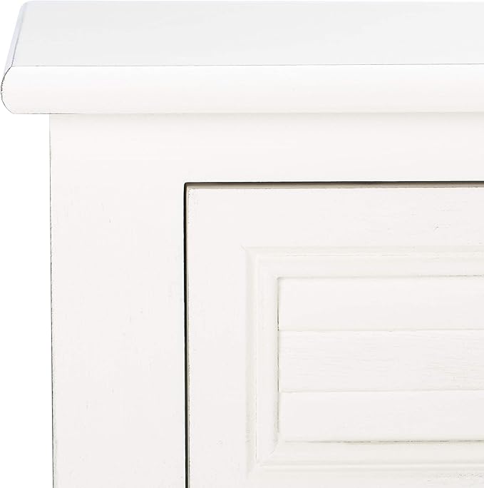 Safavieh Home Collection Tate Distressed White 2-Drawer Bottom Shelf Console - Image 10