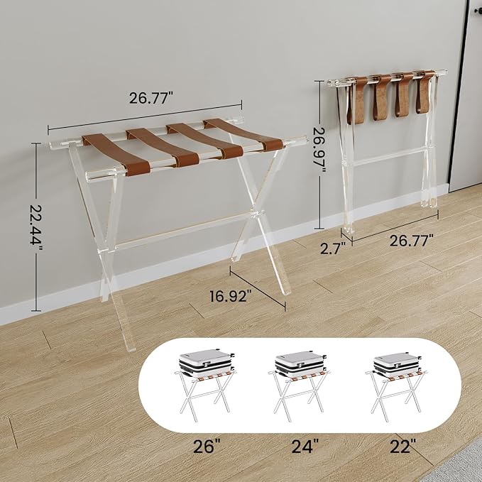 Sumerflos Acrylic Luggage Rack for Guest Room - Image 4