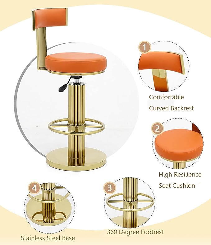 FUNROLUX Counter Height Bar Stools - Image 4