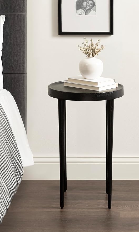 Kate and Laurel Rava Modern Metal Round Side Table, Cast Aluminum Accent Table - Image 4