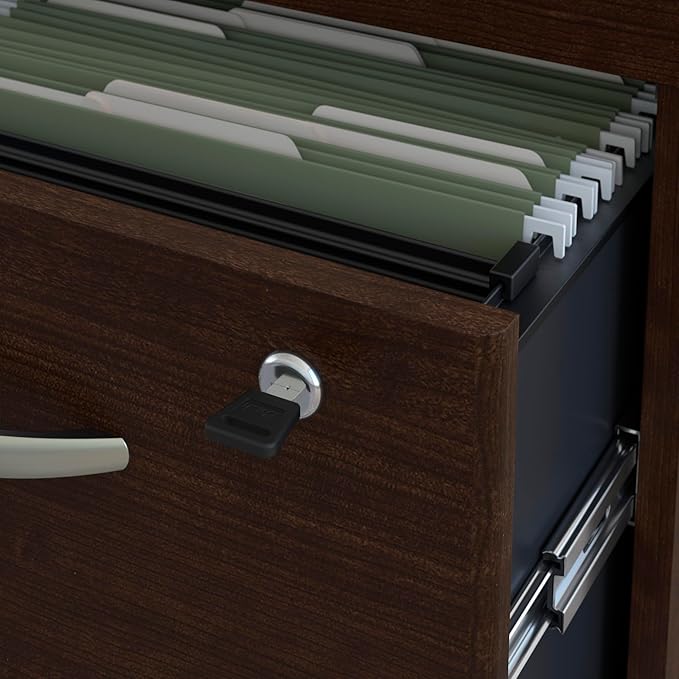 Bush Business Furniture Series C 3 Drawer Mobile File Cabinet in Mocha Cherry - Image 4