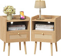 Night stand Set of 2, Bedside Tables by MECHYIN