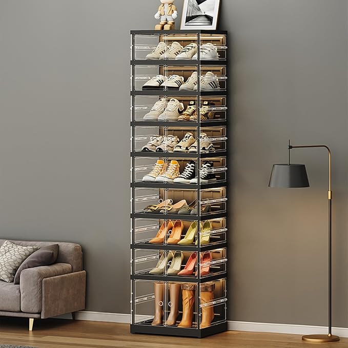 ELPHECO 9 Tier 18 Pairs Foldable Shoe Rack by ELPHECOUSA