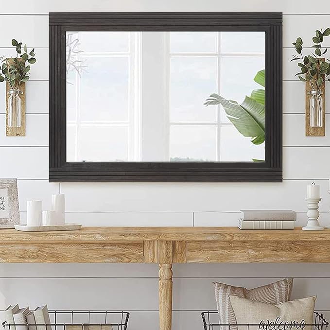 YOSHOOT Hand-Made Wooden Spliced Wall Mirror - Image 7