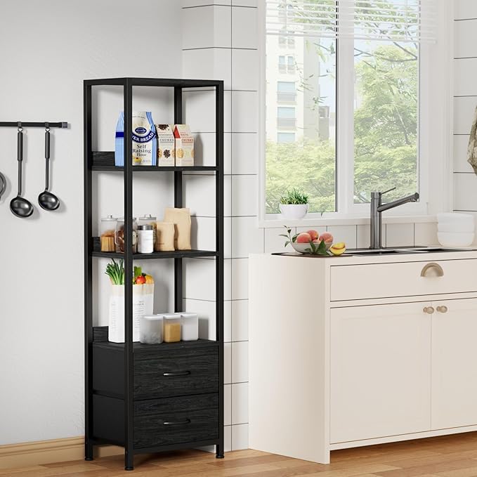 Furnulem 4-Tier Corner Shelf, Bookshelf - Image 8