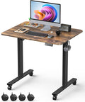 Small Height Adjustable Electric Standing Desk, 31.5" x 23.6" Sit Stand up Desk by XyndyxErgonomicDesign