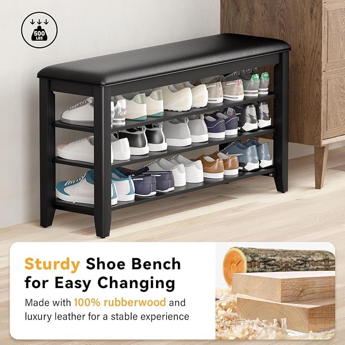 Shoe Rack Bench Entryway Storage - Image 4