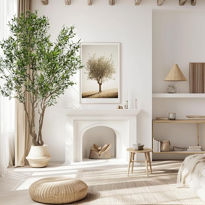 Artificial Olive Tree - 9ft Tall Fake Olive Plant in Pot - Faux Silk Tree - Image 8