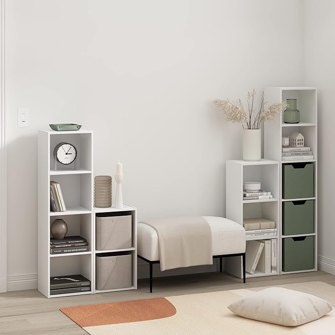 Furinno Luder Bookcase / Book / Storage, 4-Tier Cube - Image 2