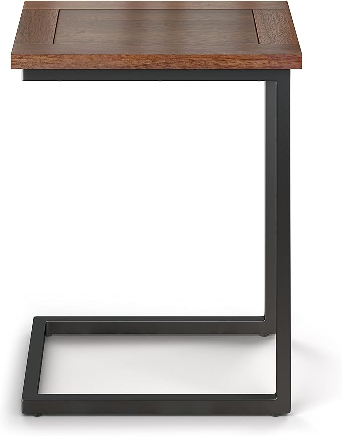 SIMPLIHOME Skyler 16-inch Wide Solid Mango/Metal Industrial C-Shaped End Table - Image 7