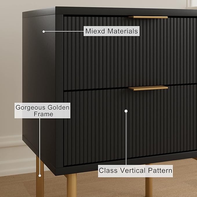 Masupu Nightstand, Mid-Century Modern Bedside Table - Image 4