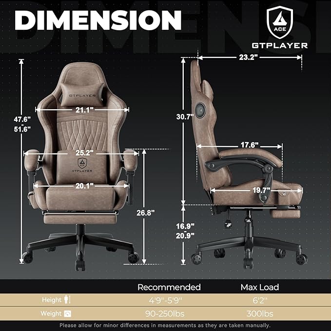 GTPLAYER ACE-PRO Music Gaming Chairs – Built-in Speakers, App Support & - Image 3